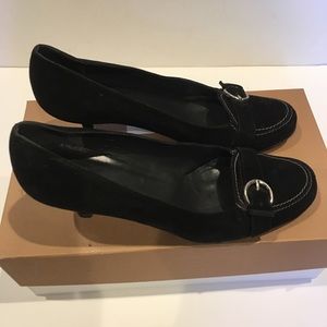 Stuard Weitzman suede kitten heels. Made in Span.